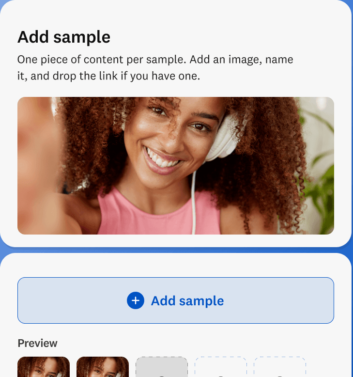 Adding a portfolio sample